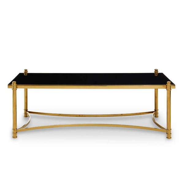 Shimmering Black Glass Coffee Table