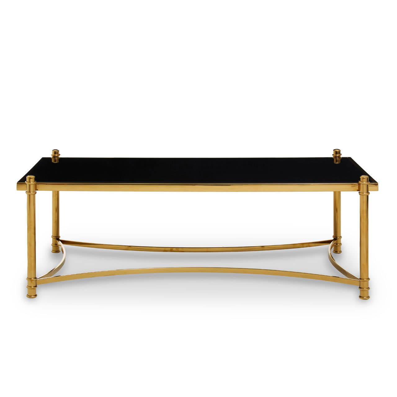 Shimmering Black Glass Coffee Table
