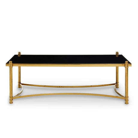 Shimmering Black Glass Coffee Table
