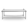 Sleek Silver Glass Coffee Table