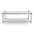 Sleek Silver Glass Coffee Table