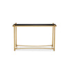 Golden Black Glass Console Table
