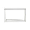 Sleek Silver Glass Console Table