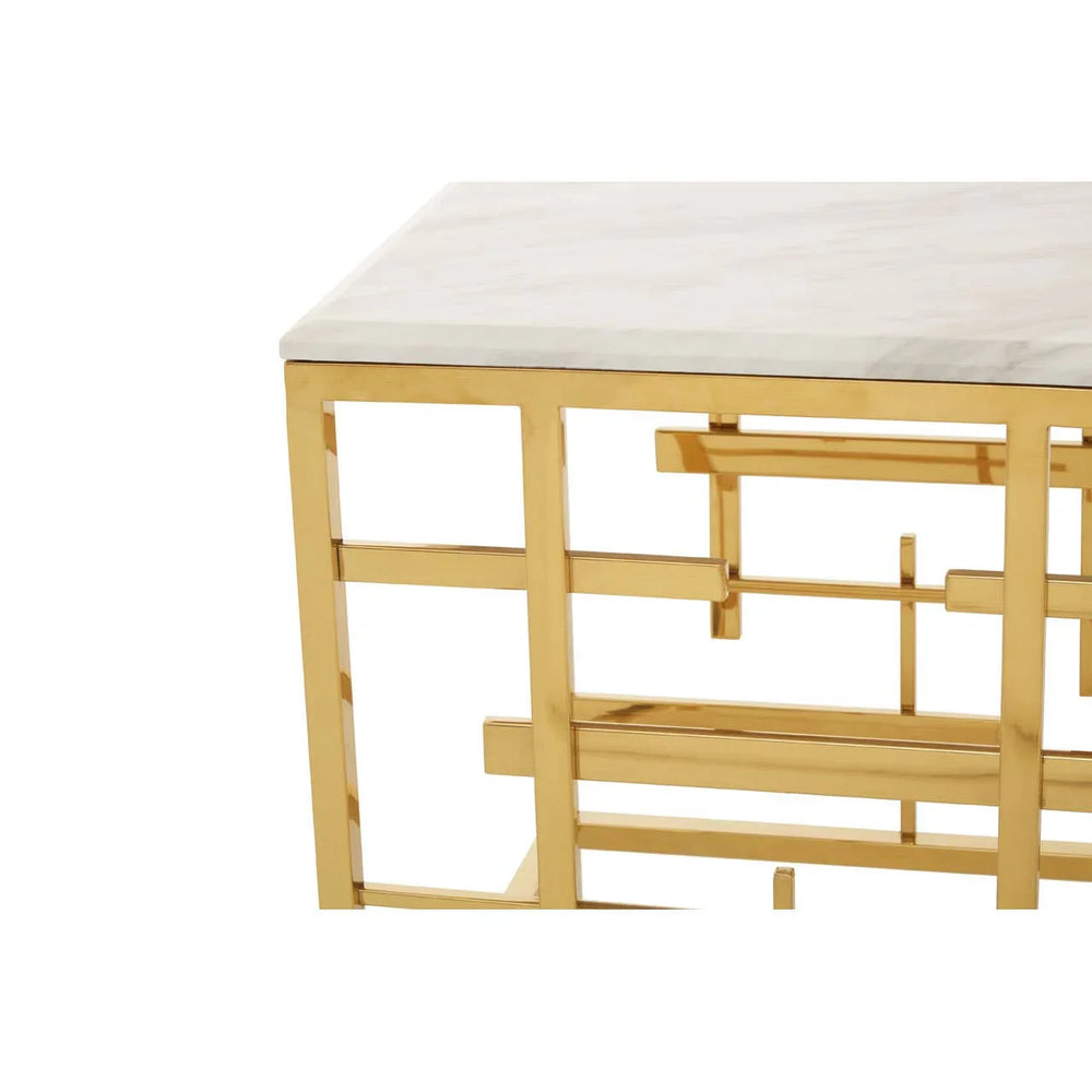 Luxury Marble Steel Side Table