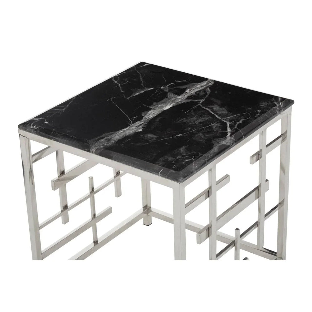 Marble Steel Side Table