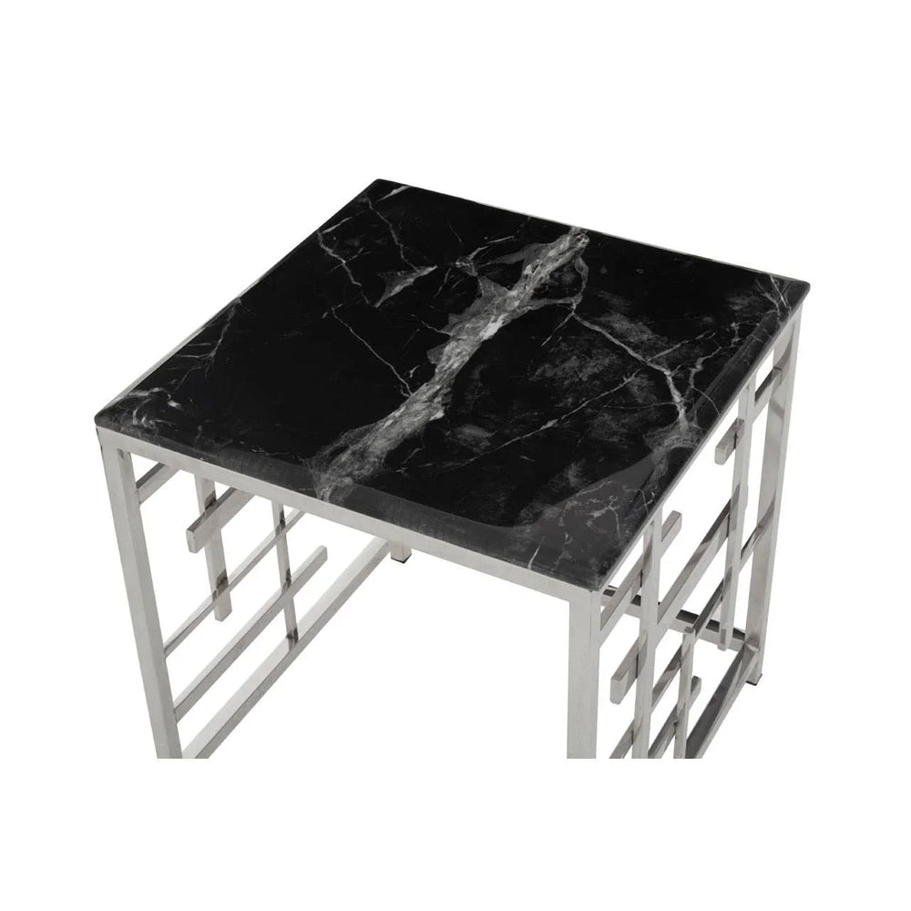 Marble Steel Side Table