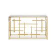 Labyrinth White Marble Console Elegance