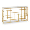 Labyrinth White Marble Console Elegance