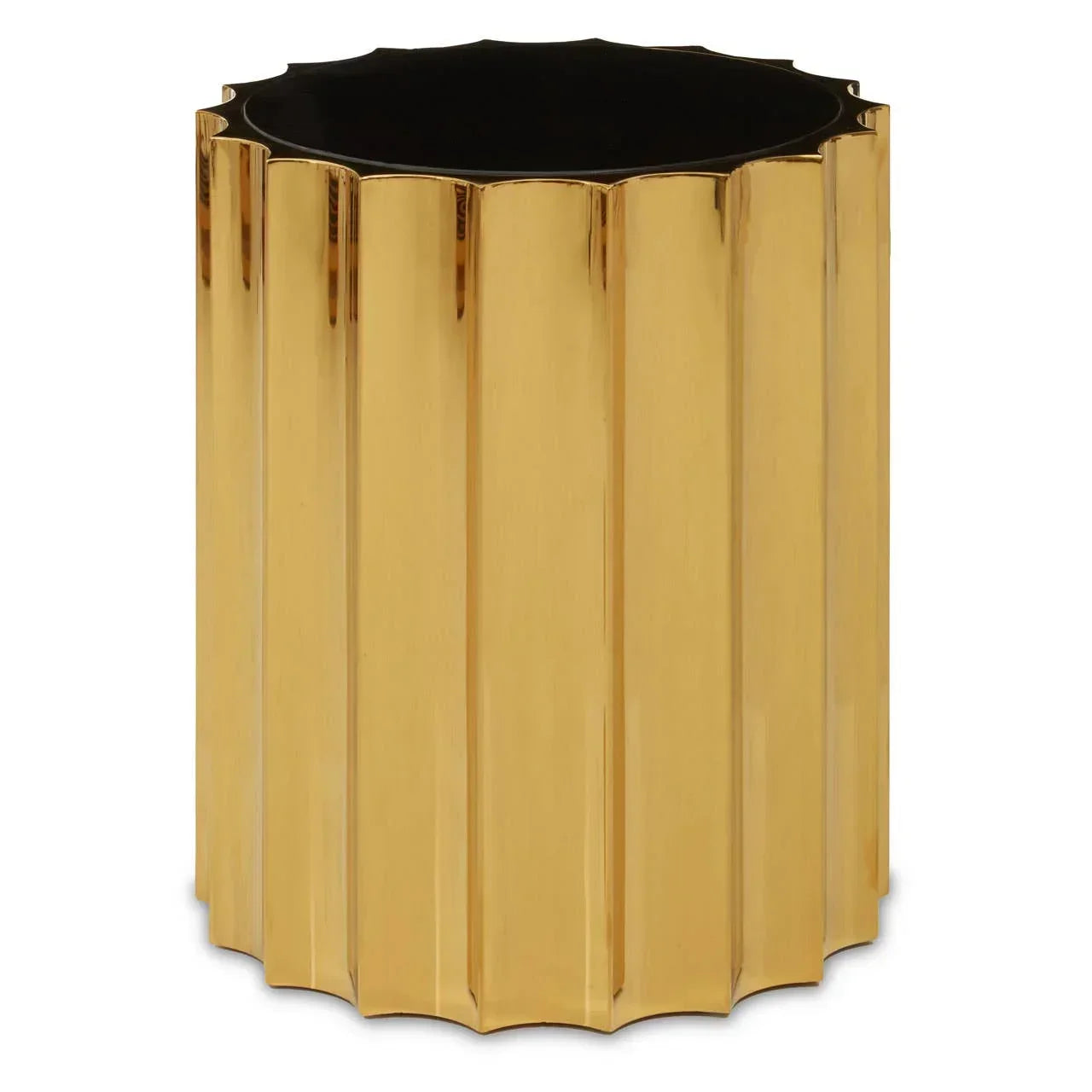 Luxury Titanium Glass Side Table