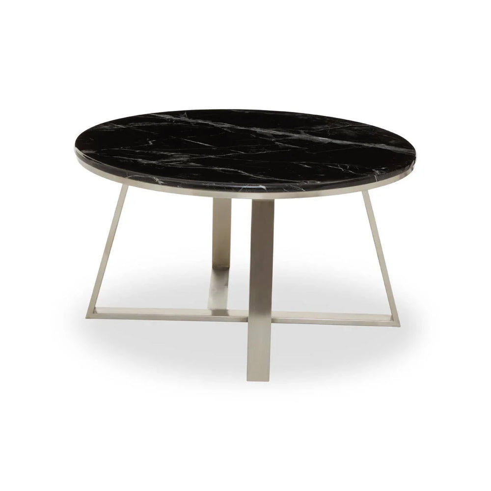 Sculptural Black Marble Coffee Table
