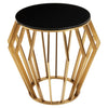 Golden Glass Round Side Table