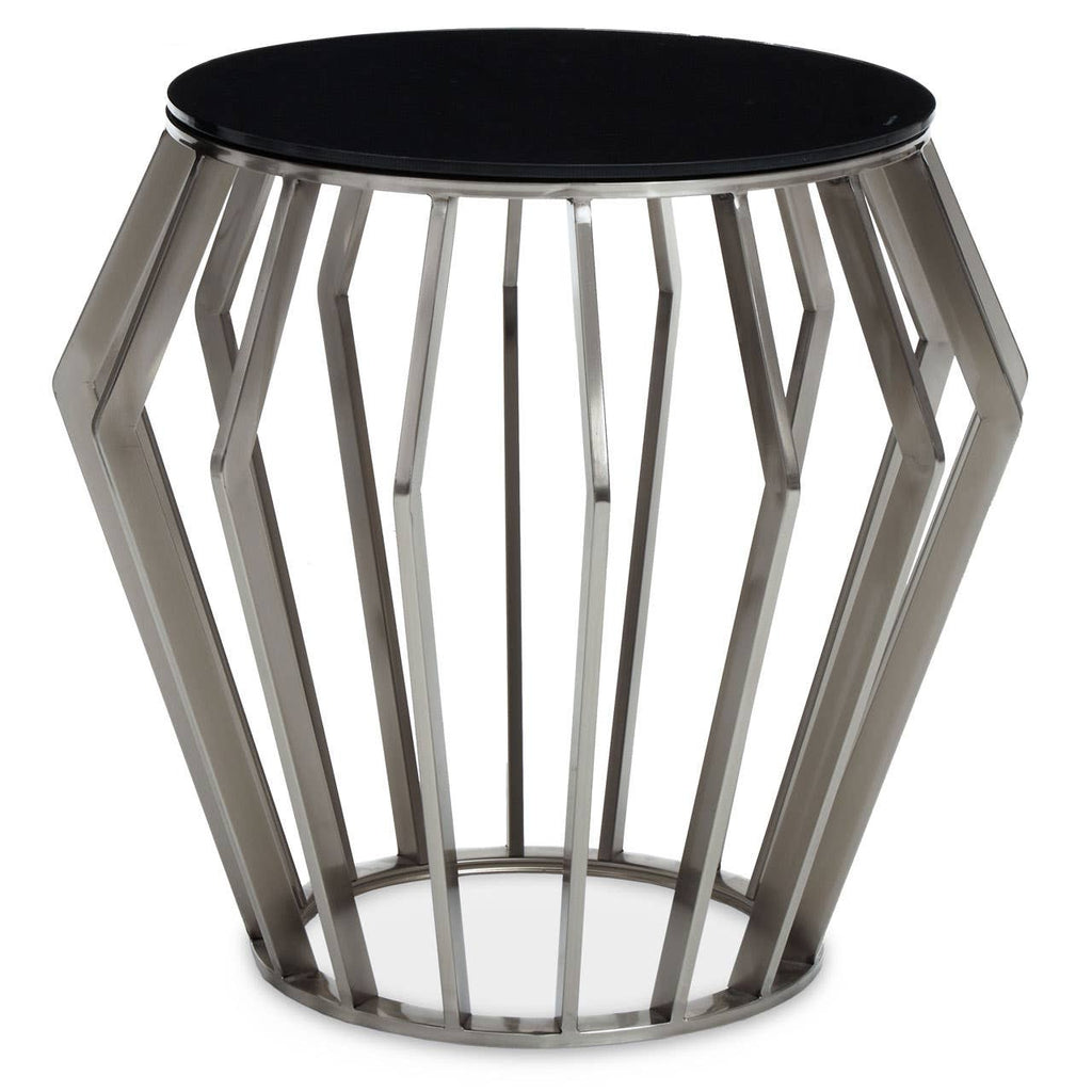 Sculptural Silver & Black Side