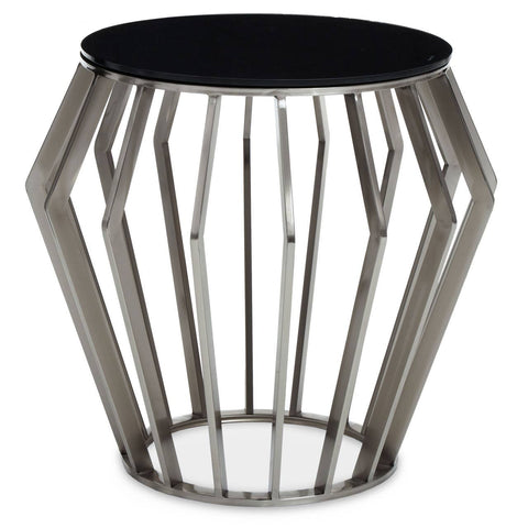Sculptural Silver & Black Side