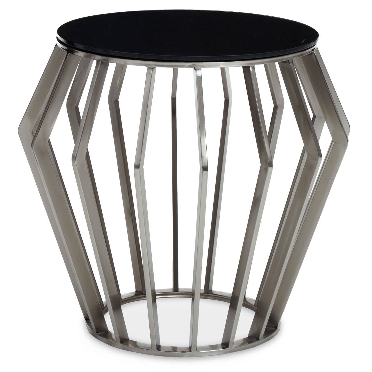 Sculptural Silver & Black Side