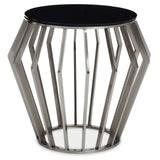 Sculptural Silver & Black Side