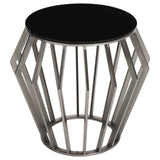 Sculptural Silver & Black Side