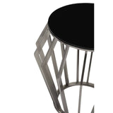 Sculptural Silver & Black Side