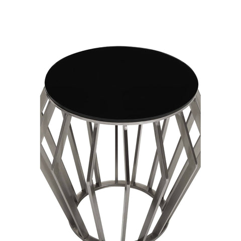 Sculptural Silver & Black Side