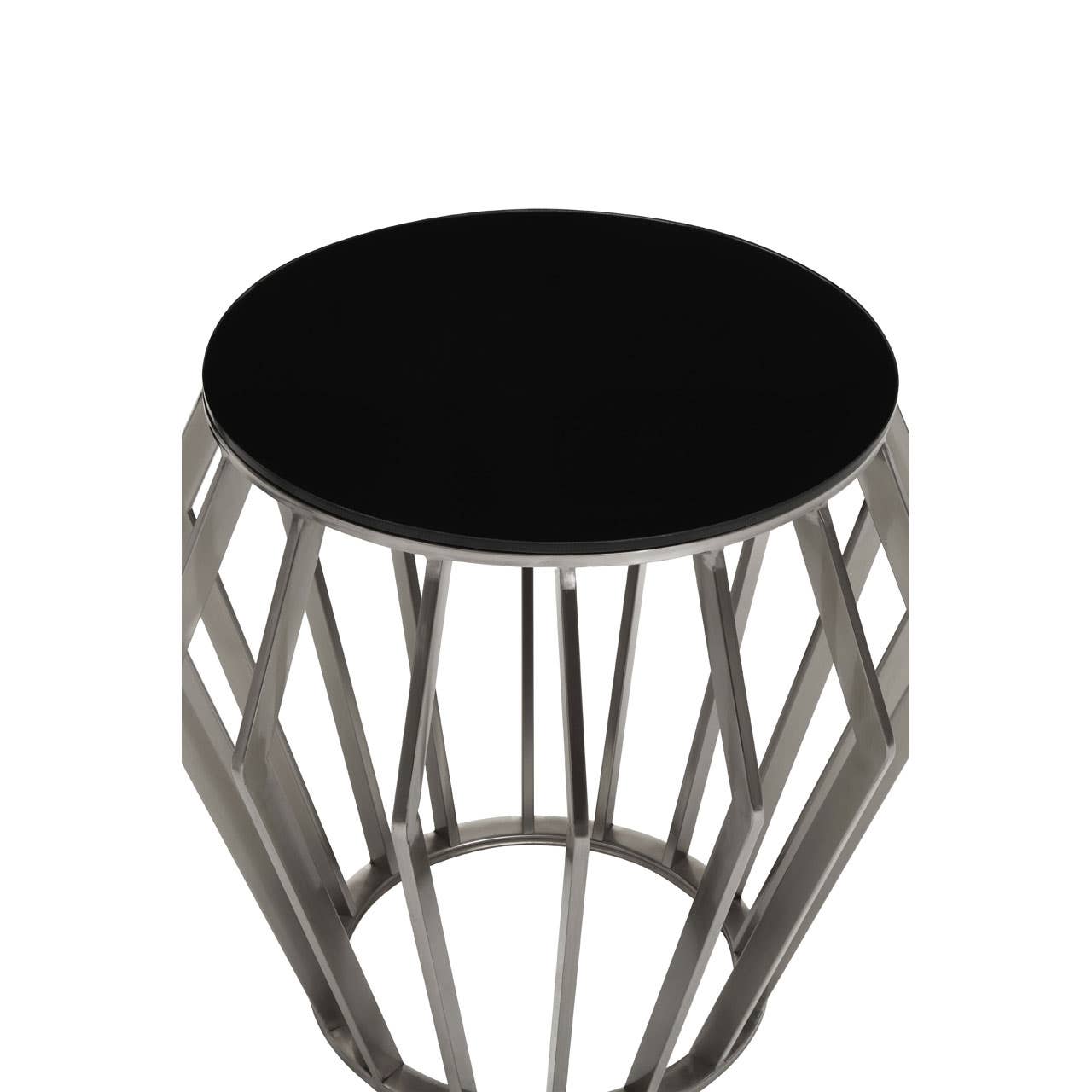 Sculptural Silver & Black Side