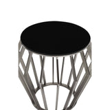 Sculptural Silver & Black Side