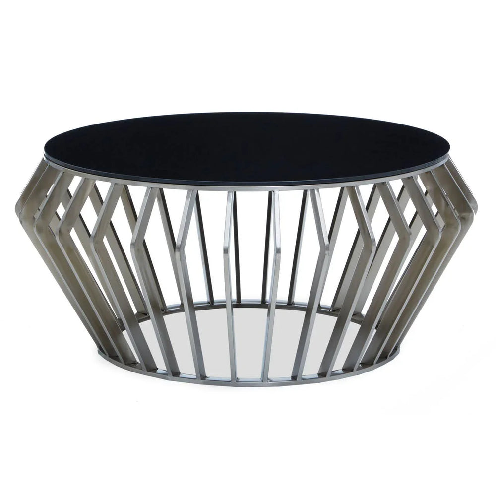 Sculptural Silver Coffee Table