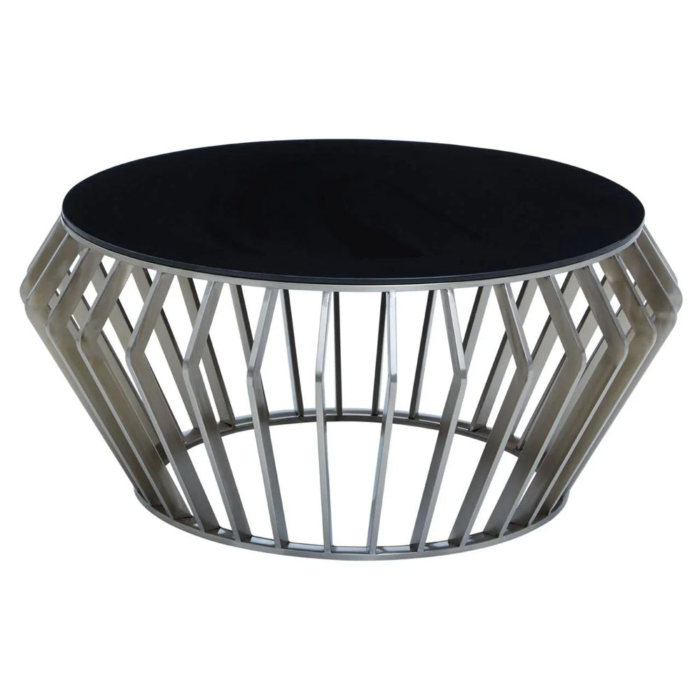 Sculptural Silver Coffee Table