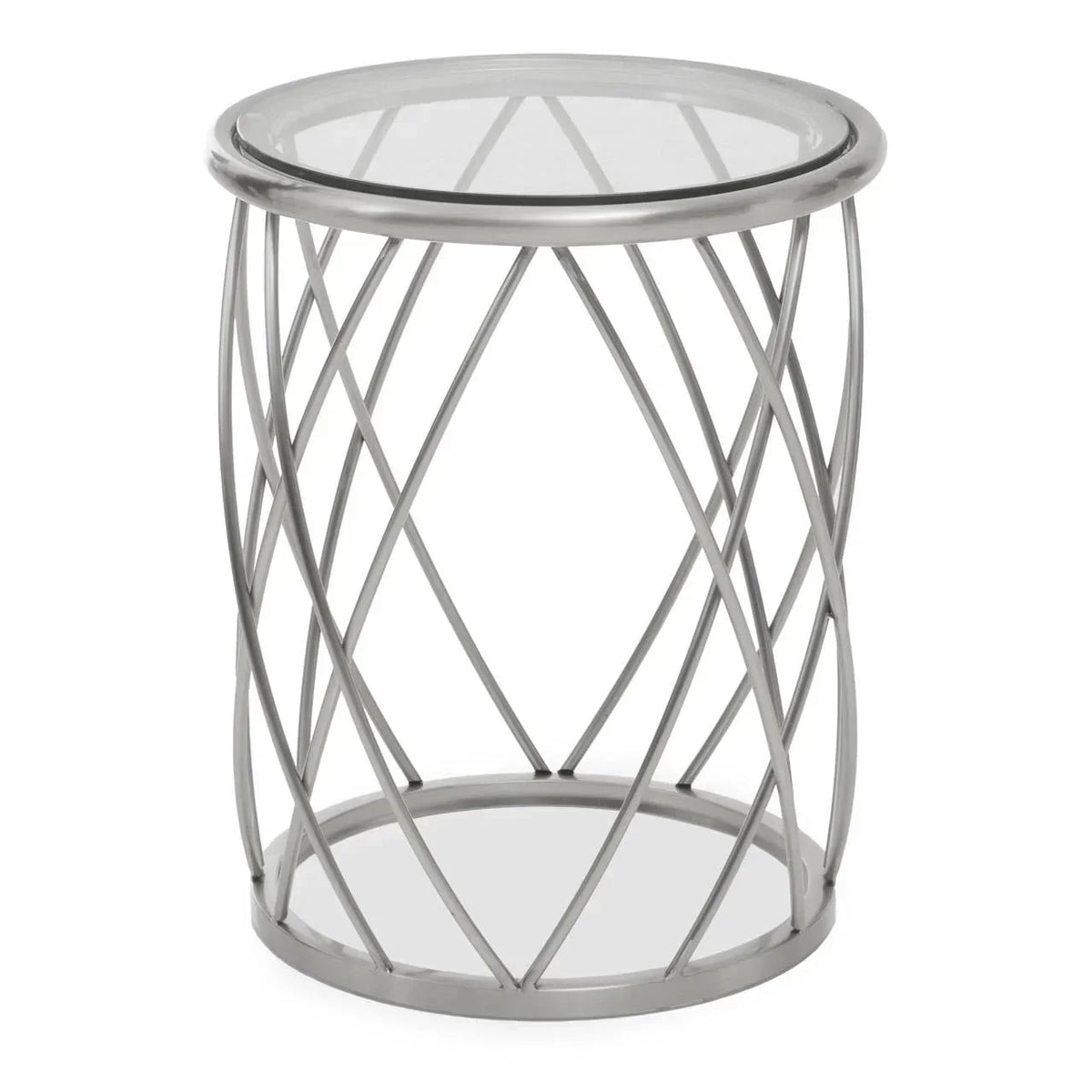 Geometric Glass Side Table