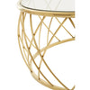 Golden Geometric Glass Coffee Table