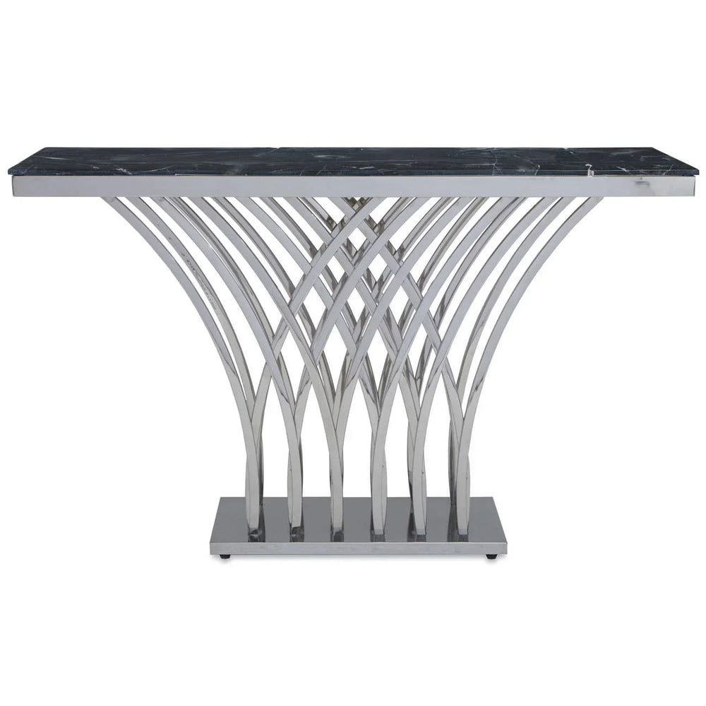 Title Luxe Marble Silver Console
