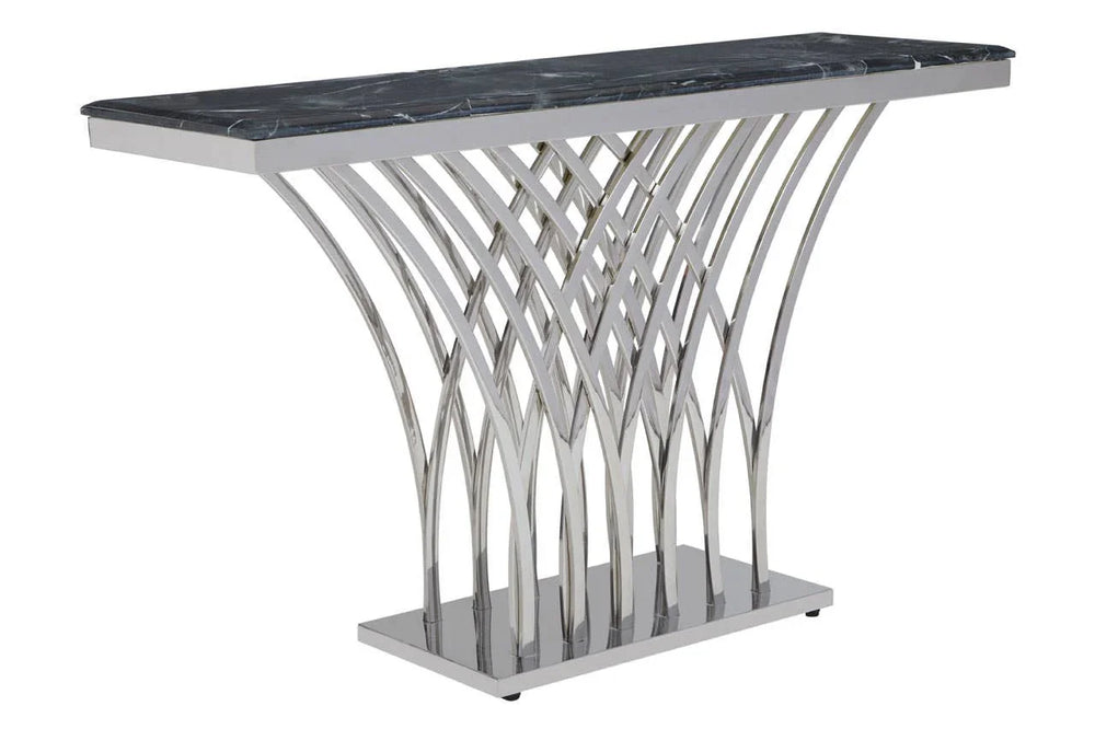 Title Luxe Marble Silver Console