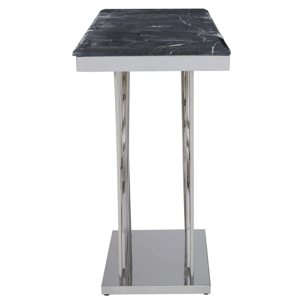 Title Luxe Marble Silver Console