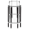 Sleek Glass Steel Console Table
