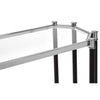 Sleek Glass Steel Console Table