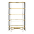 Champagne & Black Glass Shelf