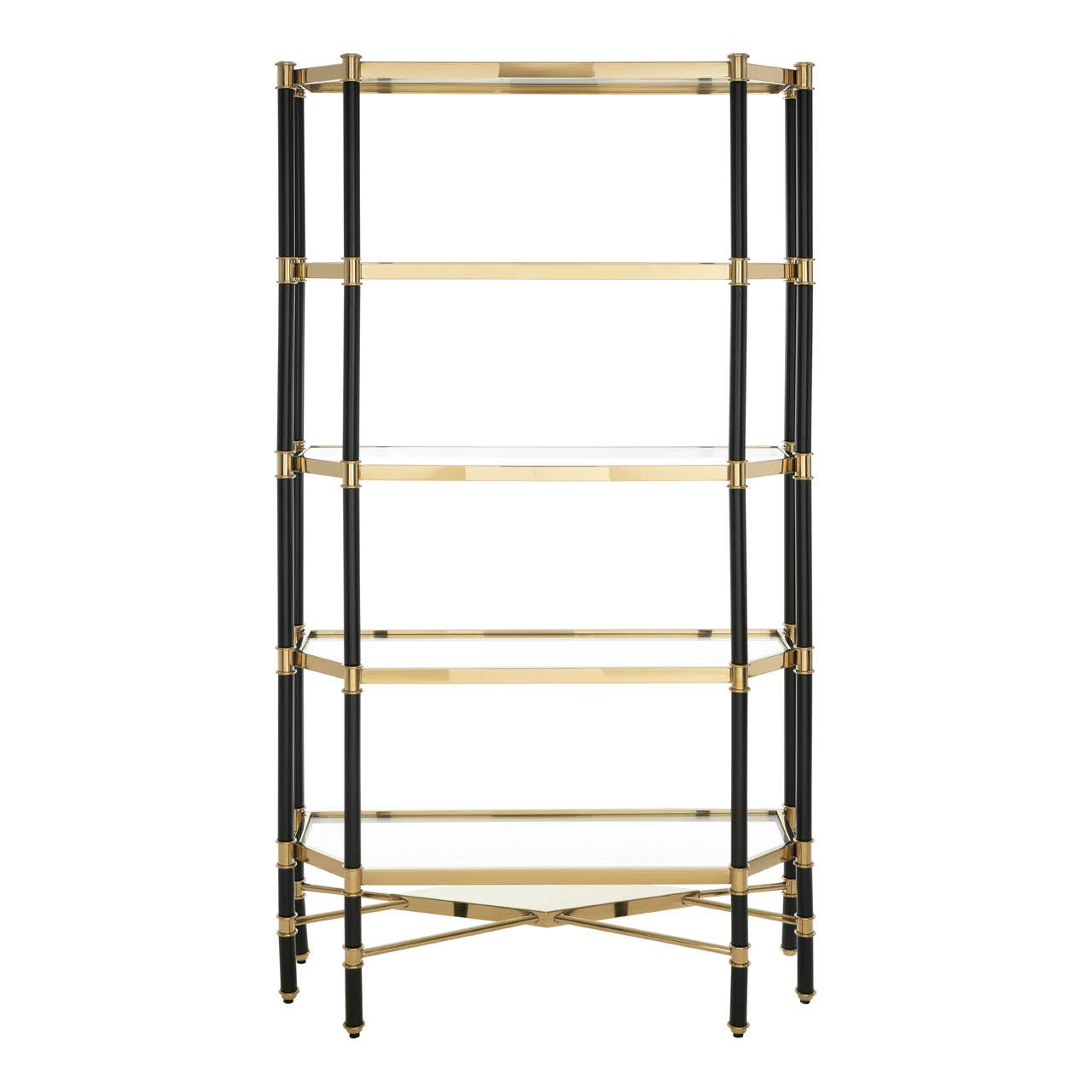 Champagne & Black Glass Shelf