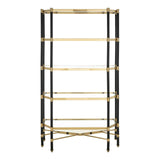 Champagne & Black Glass Shelf