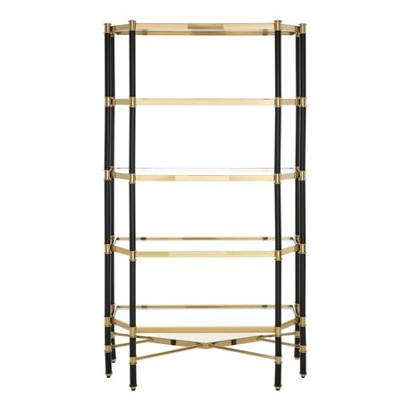 Champagne & Black Glass Shelf