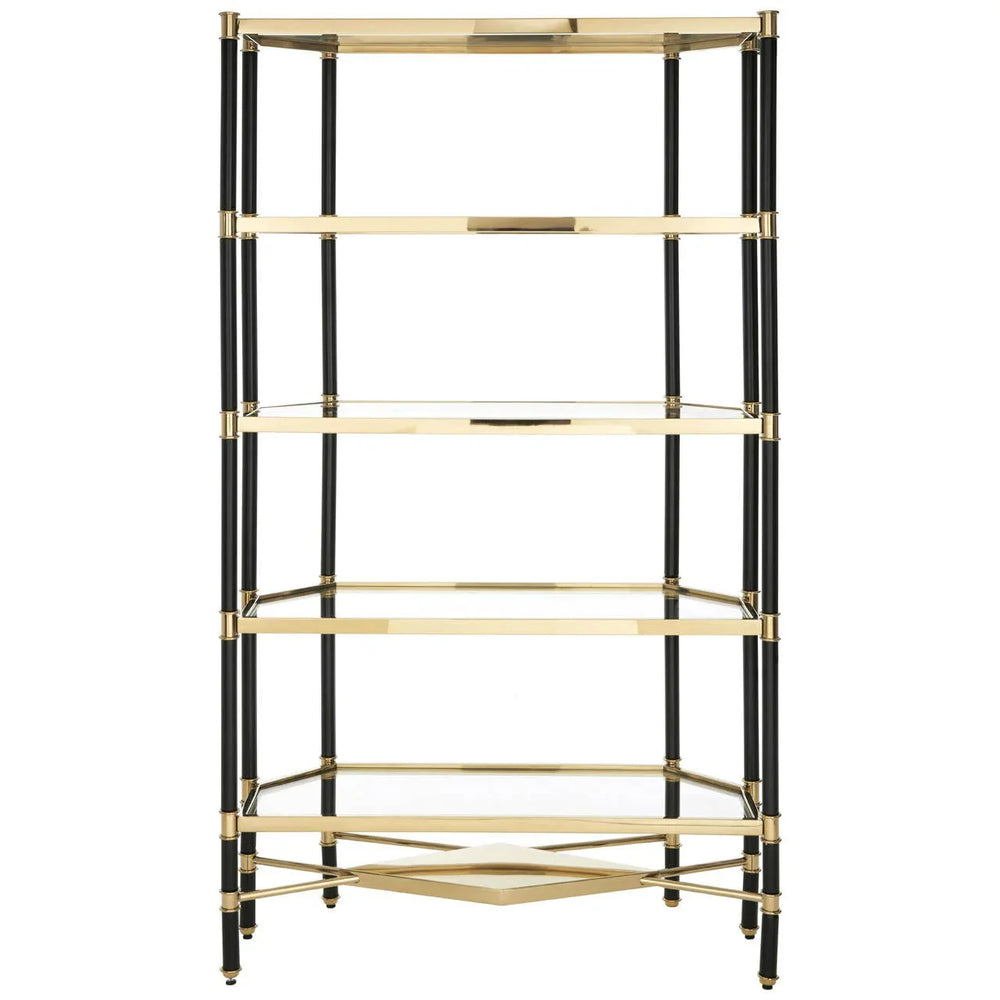 Champagne & Black Glass Shelf