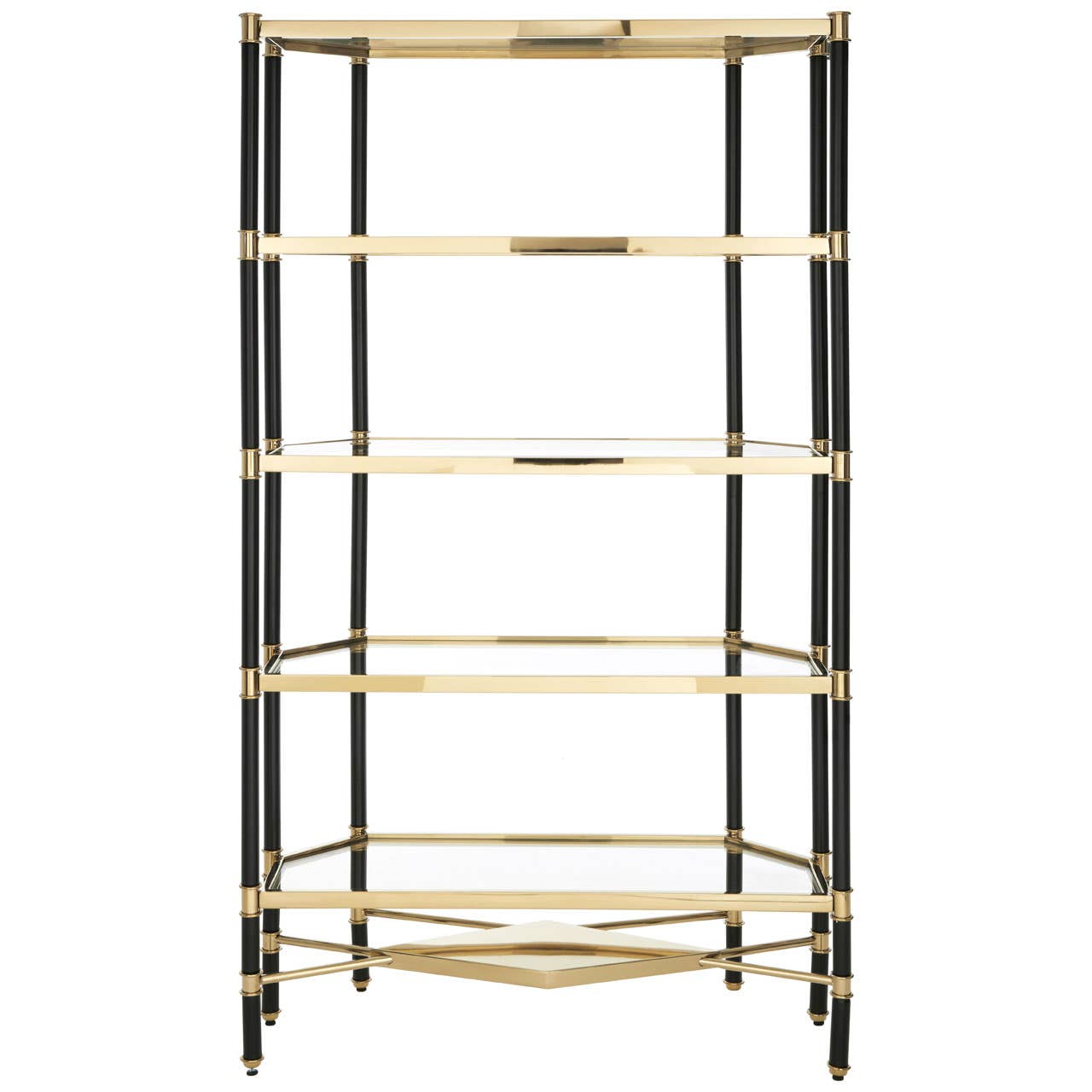Champagne & Black Glass Shelf