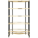 Champagne & Black Glass Shelf