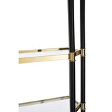Champagne & Black Glass Shelf