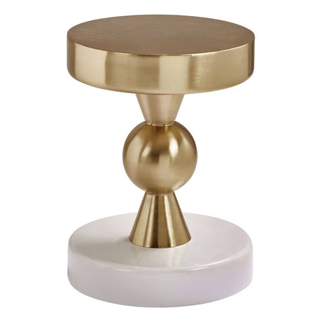 Golden Ivory Modern Side Table