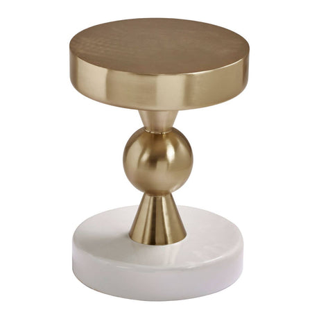Golden Ivory Modern Side Table
