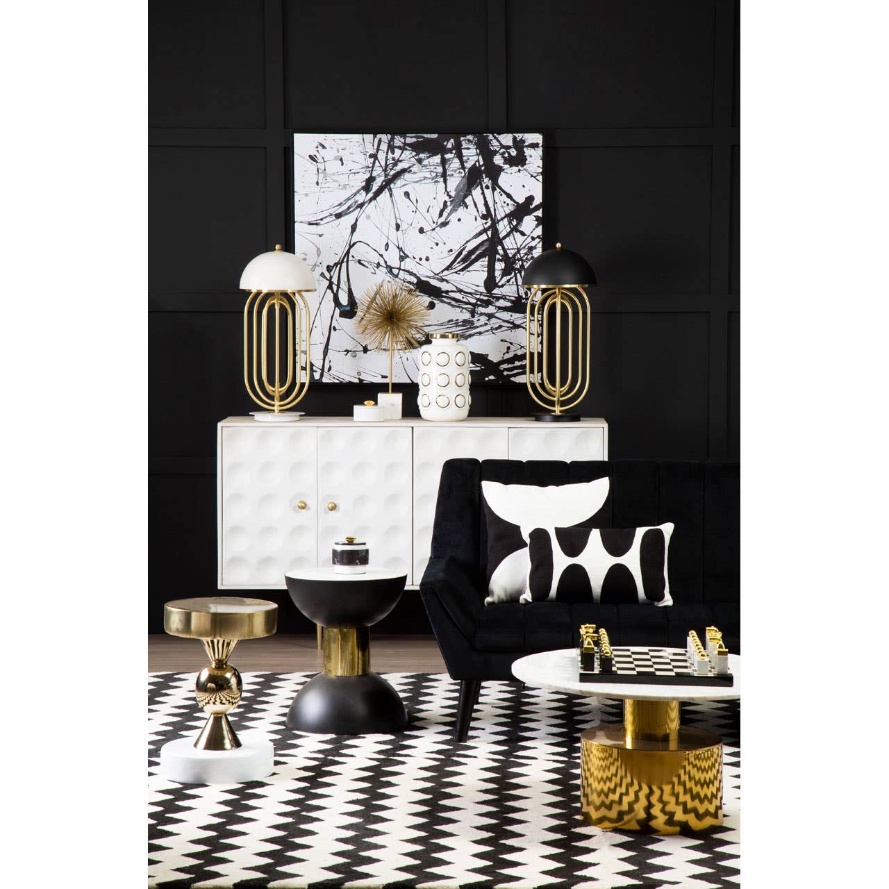 Golden Ivory Modern Side Table