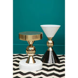 Golden Ivory Modern Side Table