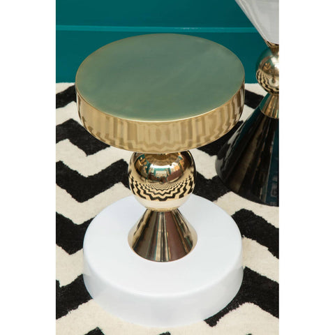 Golden Ivory Modern Side Table