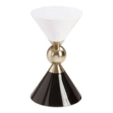 Golden Black Abstract Side Table