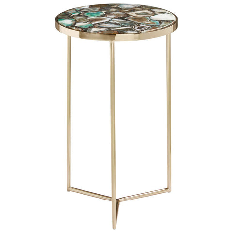 Green Agate Round Side Table