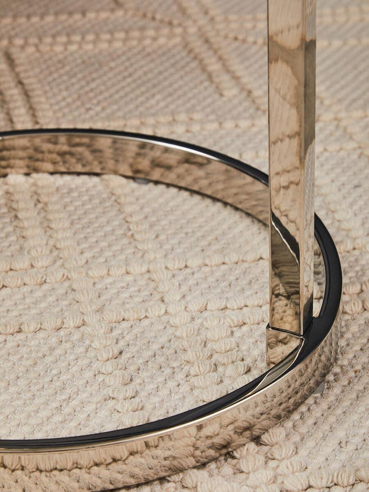 Luxe Marble Glass End Table