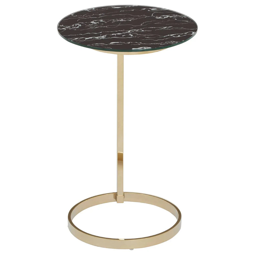 Elegant Black Marble Glass Table